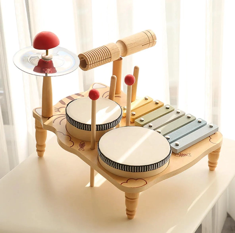 JUGUETE DIDACTICO MONTESSORI MUSICAL 7 EN 1 DE MADERA - 3