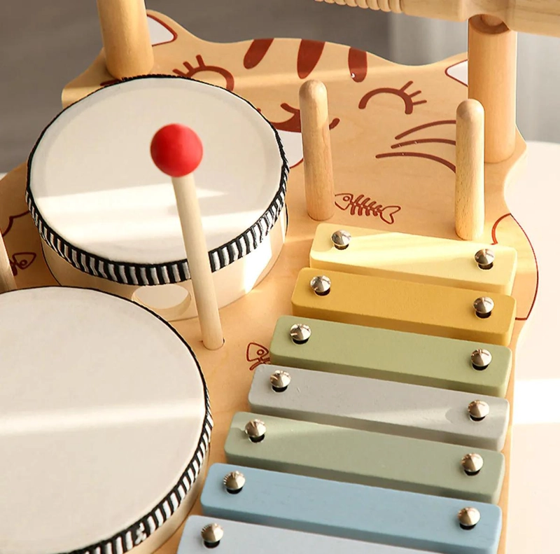 JUGUETE DIDACTICO MONTESSORI MUSICAL 7 EN 1 DE MADERA - 5