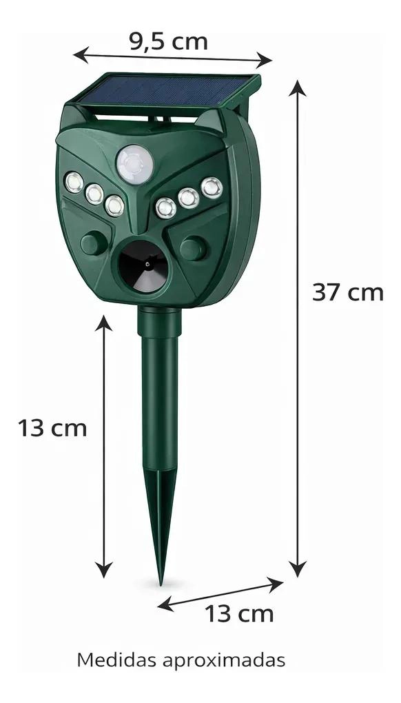 REPELENTE ULTRASONICO PARA ANIMALES Y AVES CON SENSOR DE - 4