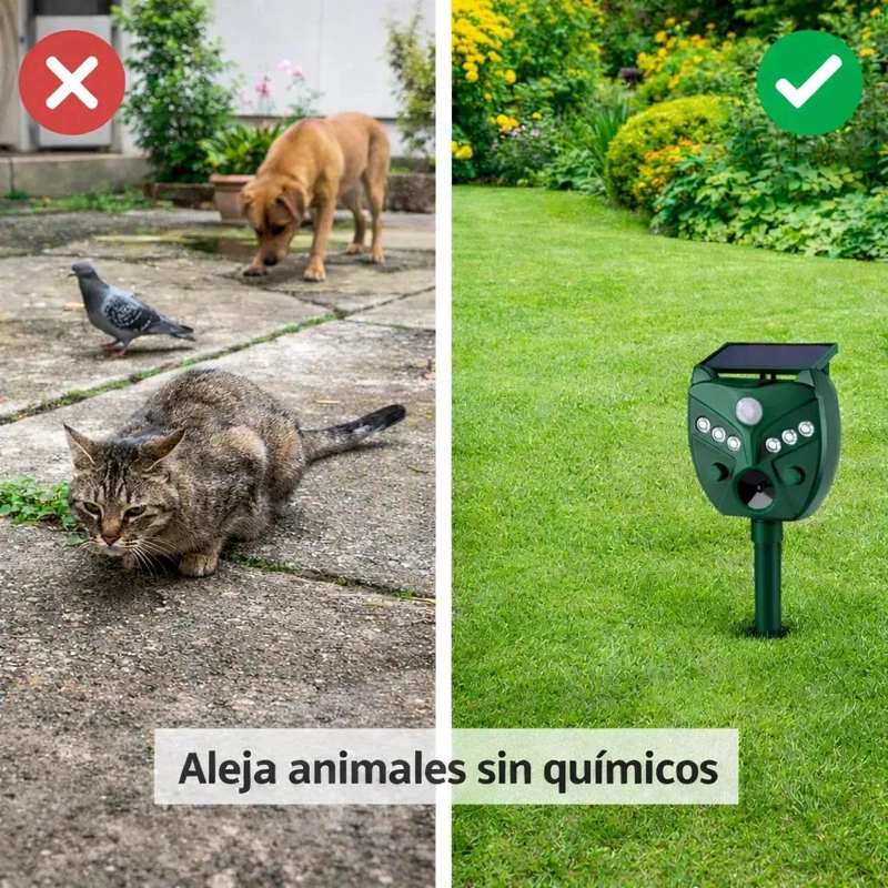 REPELENTE ULTRASONICO PARA ANIMALES Y AVES CON SENSOR DE - 5