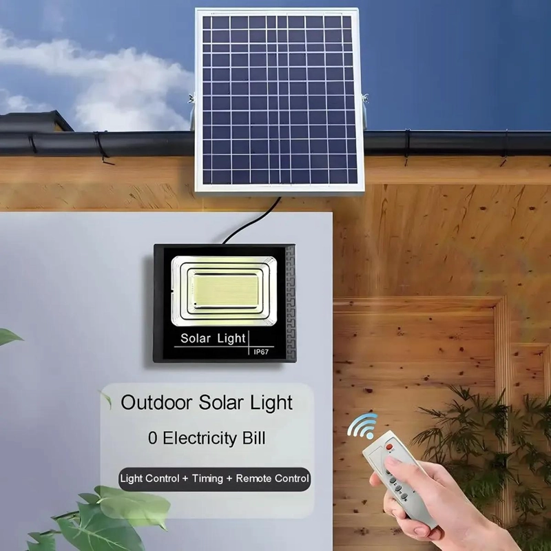 LUZ LED DE SEGURIDAD PARA EXTERIORES CON PANEL SOLAR 300W - 2
