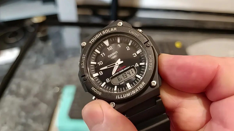 RELOJ SOLAR PARA HOMBRE CON CORREA NEGRA - 2