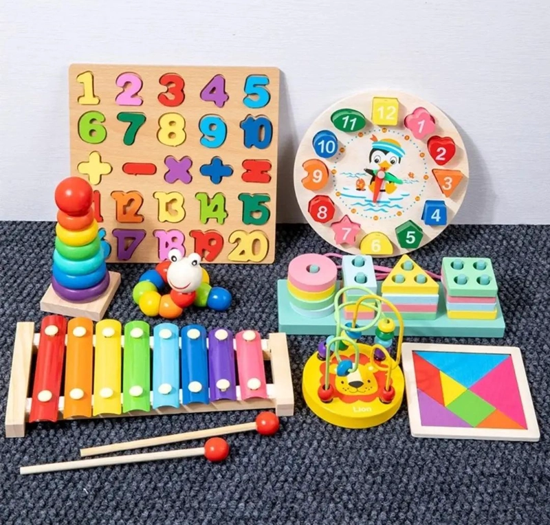 JUEGOS DIDACTICOS DE MADERA MONTESSORI 8 PIEZAS - 3