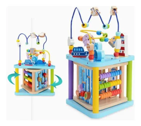 CUBO DIDACTICO MULTIFUNCIONAL 6 EN 1 PARA NIÑOS - 1