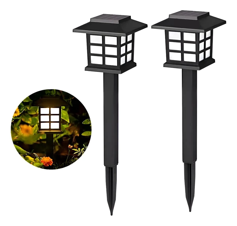 PACK 4 ESTACAS SOLARES CON FAROL LED PARA JARDIN - 3