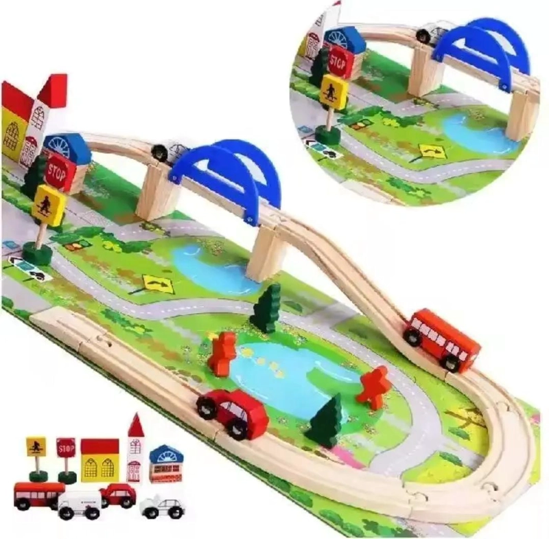PISTA DIDACTICA DE MADERA PARA NIÑOS - 1