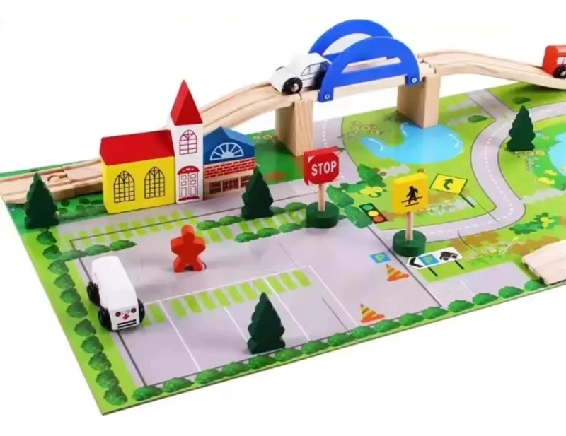 PISTA DIDACTICA DE MADERA PARA NIÑOS - 2