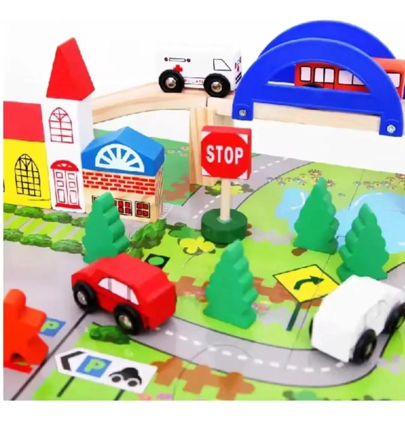 PISTA DIDACTICA DE MADERA PARA NIÑOS - 4