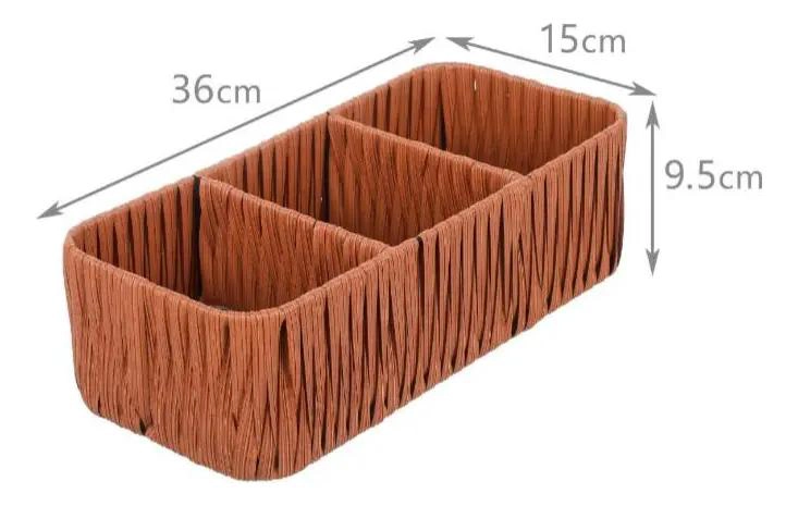 ORGANIZADOR MULTIUSO DE MIMBRE EN 4 COLORES - 2