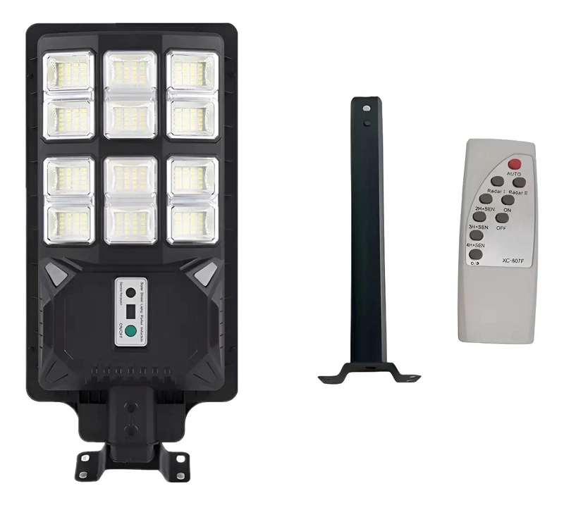 FOCO SOLAR LED 600W LUZ BLANCA EXTERIOR CON SOPORTE - 1
