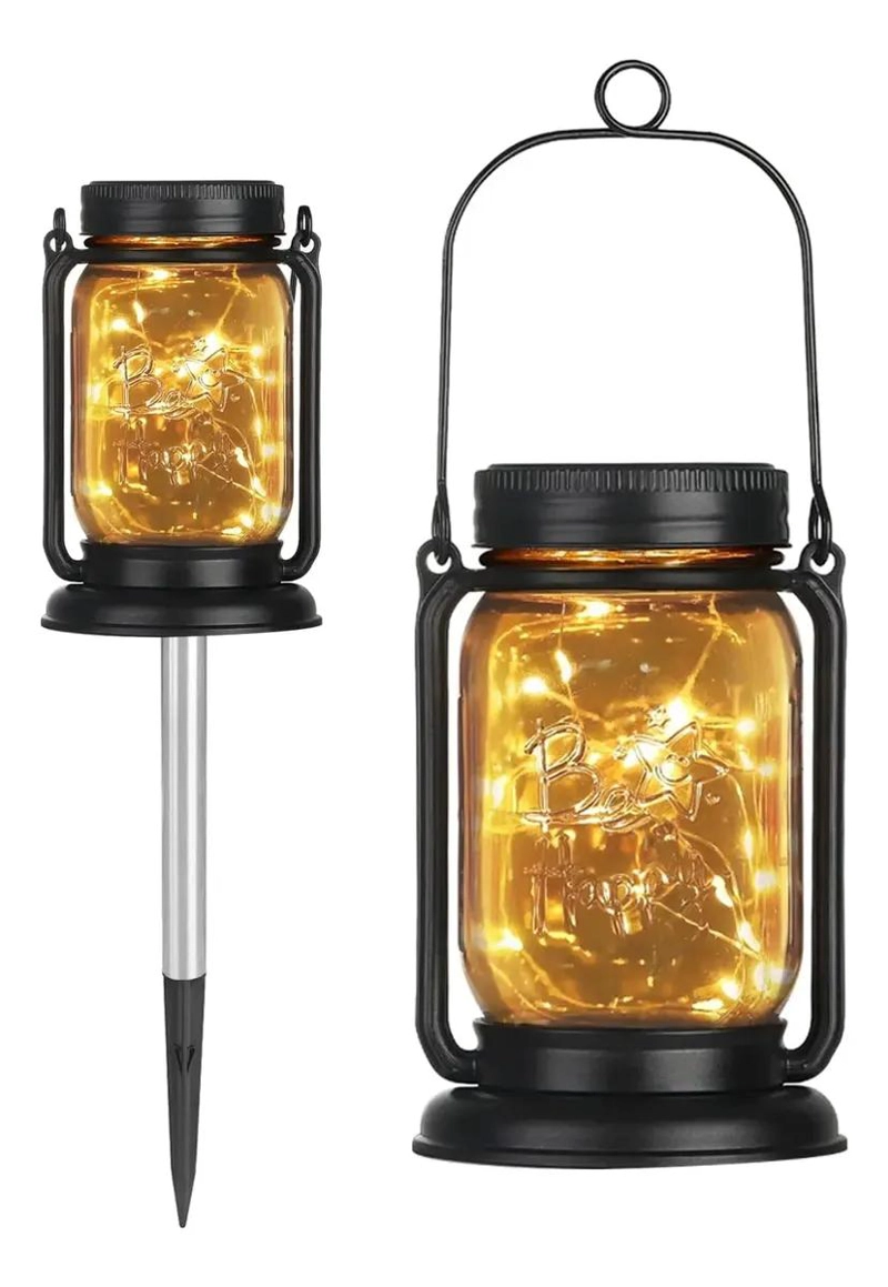 FAROL SOLAR LED PARA JARDIN LUZ CALIDA PACK 2 - 2