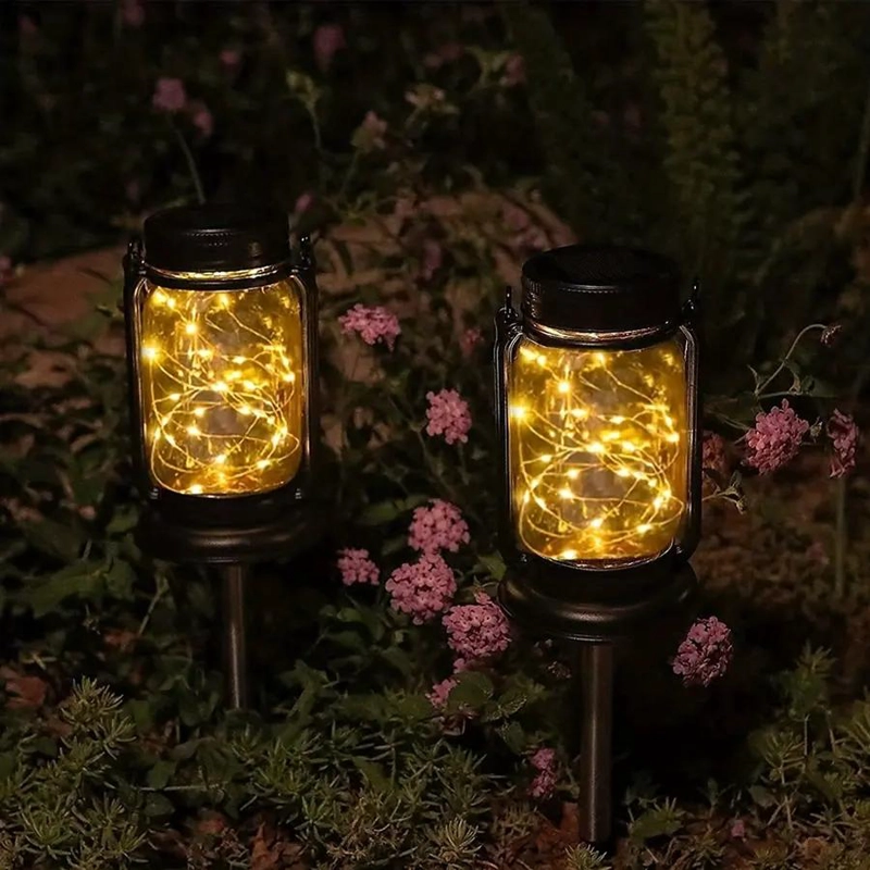 FAROL SOLAR LED PARA JARDIN LUZ CALIDA PACK 2 - 3