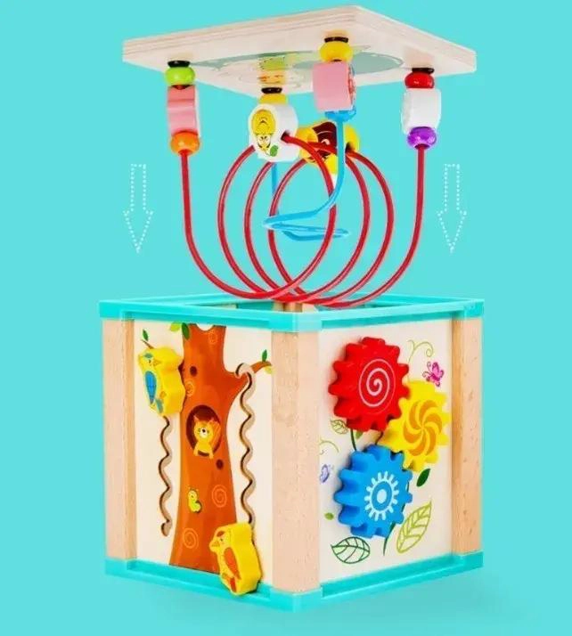 CUBO DIDACTICO DE MADERA PARA ESTIMULACION INFANTIL - 4