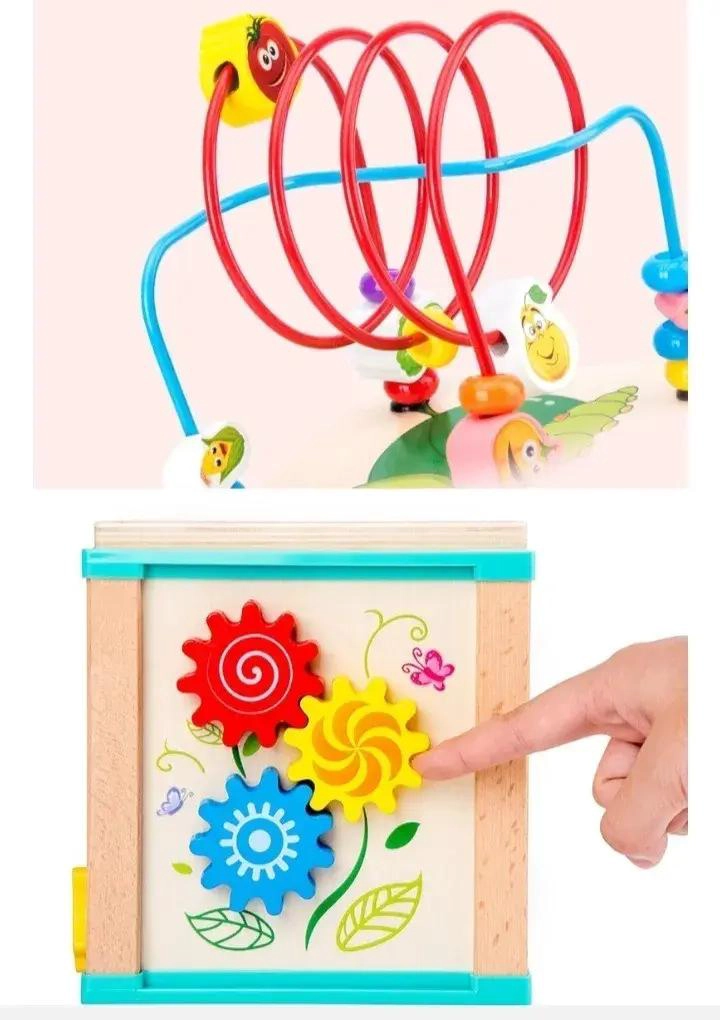 CUBO DIDACTICO DE MADERA PARA ESTIMULACION INFANTIL - 5