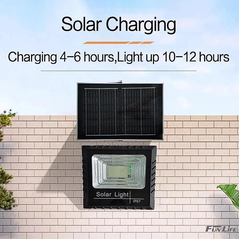 FOCO LED REFLECTOR SOLAR PARA EXTERIOR CON SOPORTE Y MAND - 4