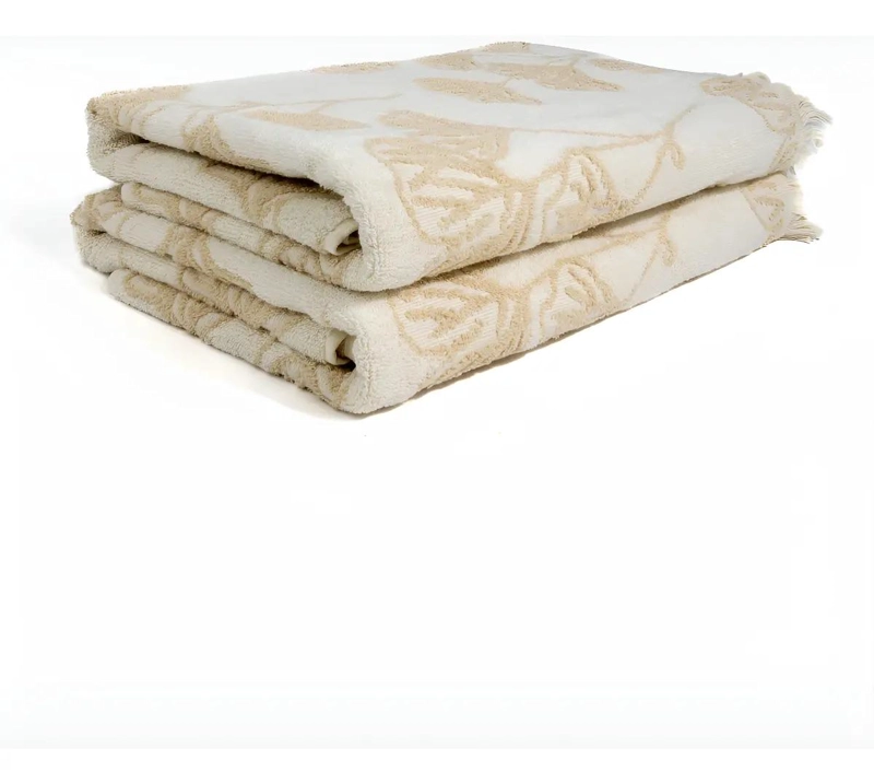 TOALLA MEDIANA DE ALGODON BEIGE - 1