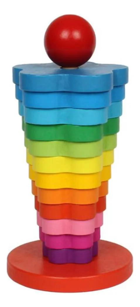 TORRES APILABLES DE MADERA PARA JUEGO EDUCATIVO - 2
