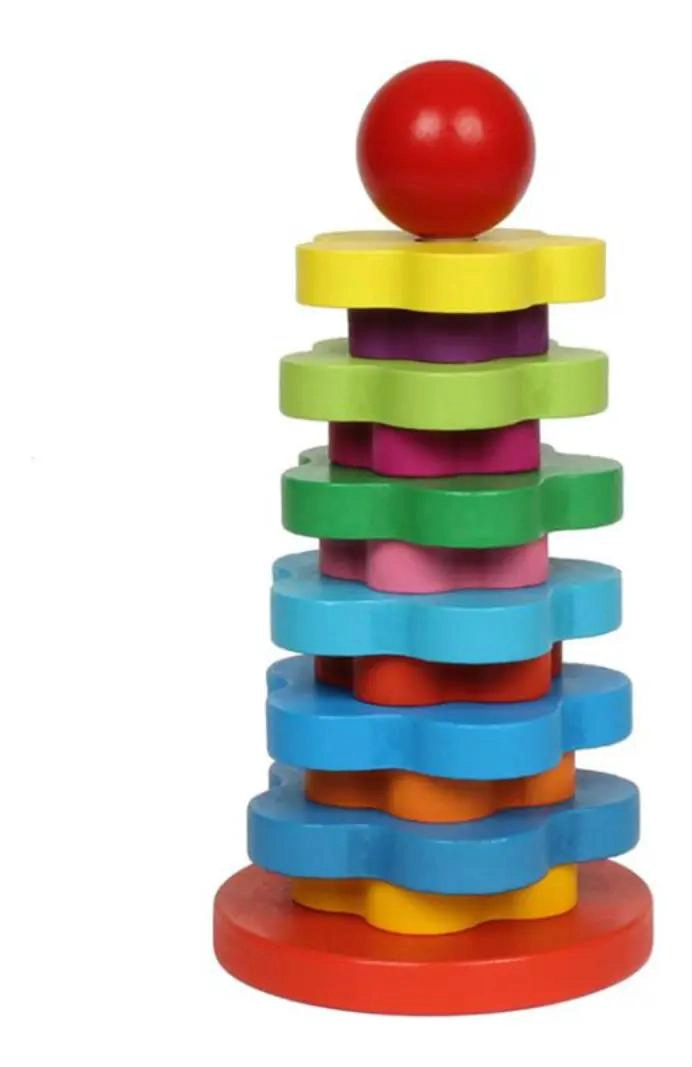 TORRES APILABLES DE MADERA PARA JUEGO EDUCATIVO - 4