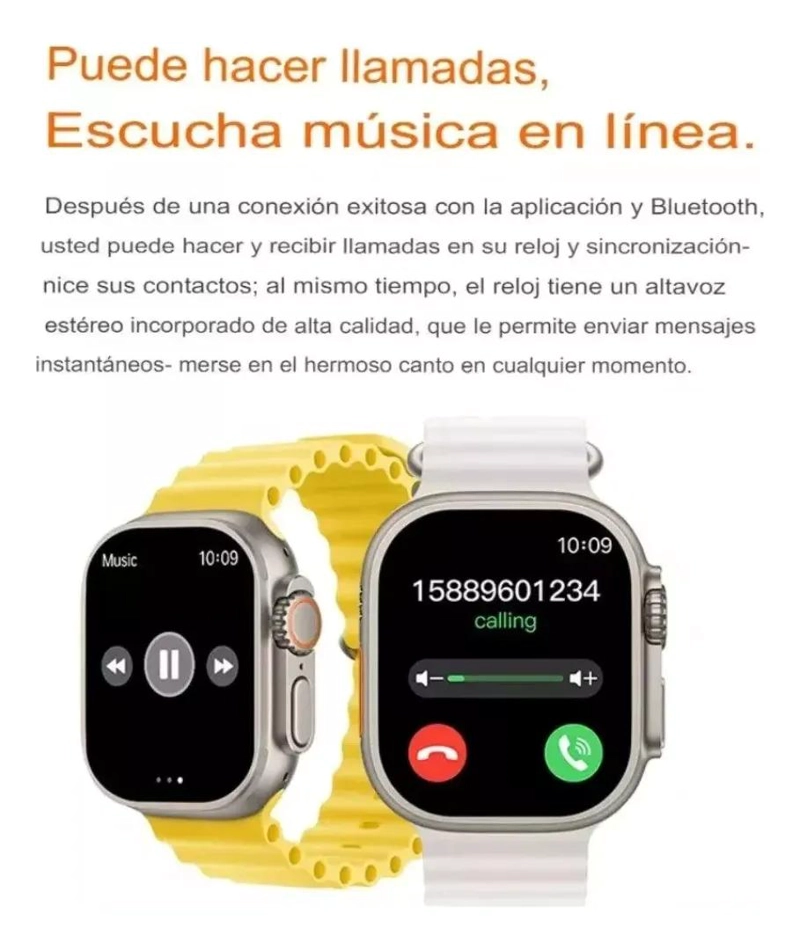 SMARTWATCH I8 ULTRA CON AURICULARES BLUETOOTH PARA IOS Y  - 5