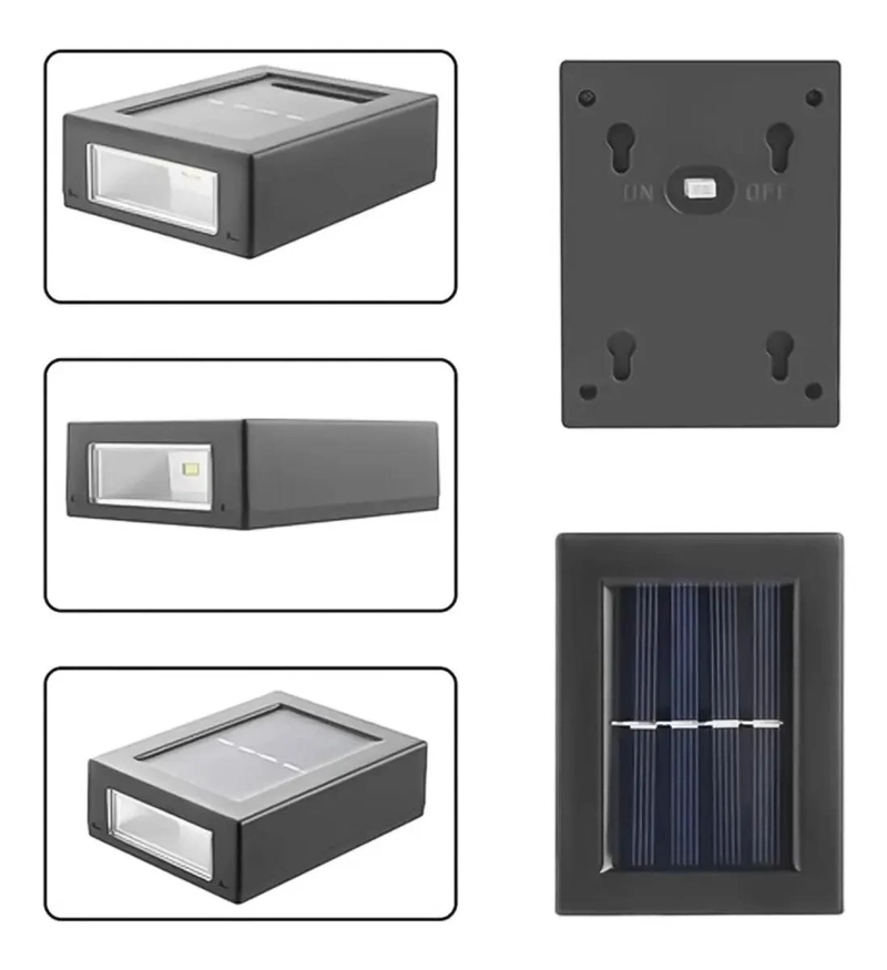 PACK 6 FOCOS LED SOLARES PARA EXTERIOR LUZ CALIDA - 5