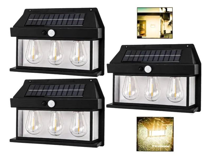 FAROLES SOLARES EXTERIORES CON FOCOS LED PARA TERRAZA - 1