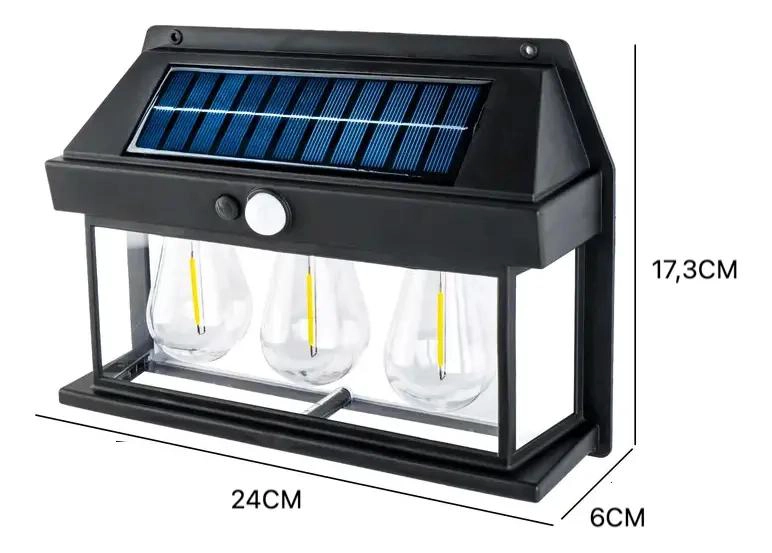 FAROLES SOLARES EXTERIORES CON FOCOS LED PARA TERRAZA - 4