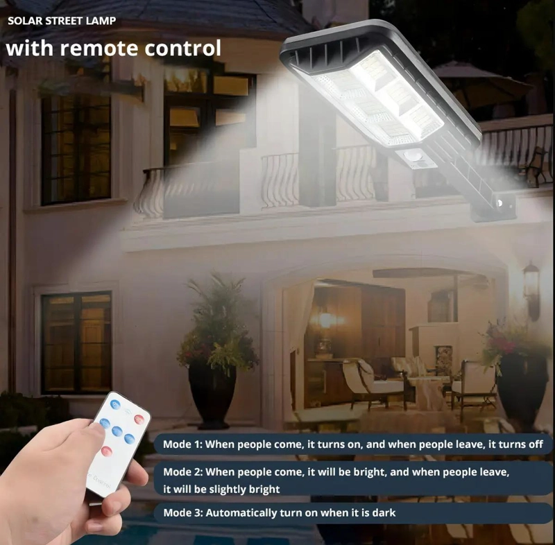 FOCO LED SOLAR 120 LEDS CON SENSOR Y CONTROL REMOTO - 2