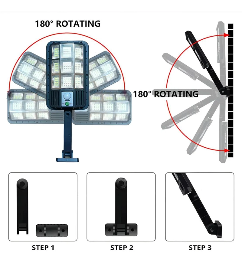 FOCO LED SOLAR 120 LEDS CON SENSOR Y CONTROL REMOTO - 3
