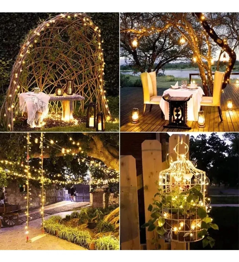 ROLLO DE LUCES LED SOLAR 100 METROS 1000 LUCES - 5