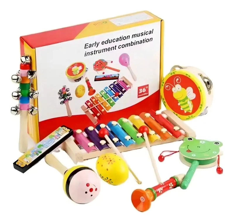 SET DE INSTRUMENTOS MUSICALES SENSORIALES DE MADERA PARA  - 1