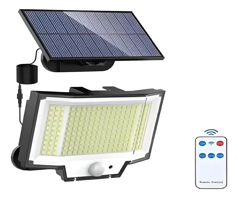 PACK 2 LUCES SOLARES EXTERIORES 200 LED CON SENSOR - 1