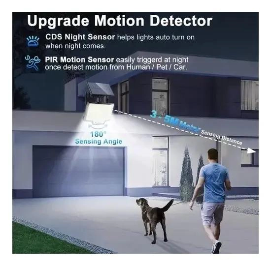 PACK 2 LUCES SOLARES EXTERIORES 200 LED CON SENSOR - 3