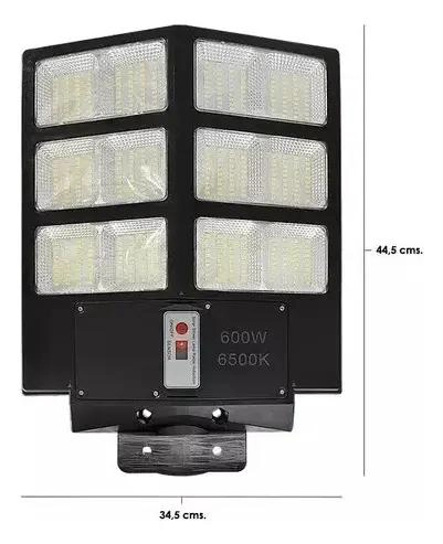 FOCO SOLAR LED EXTERIOR 600W 6500K IP67 CON CONTROL - 4
