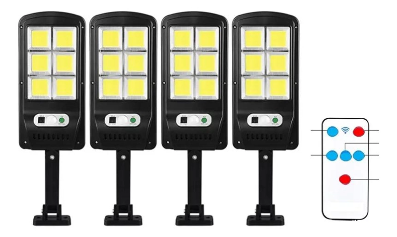 PACK 4 FOCOS SOLARES LED CON SENSOR DE MOVIMIENTO - 1