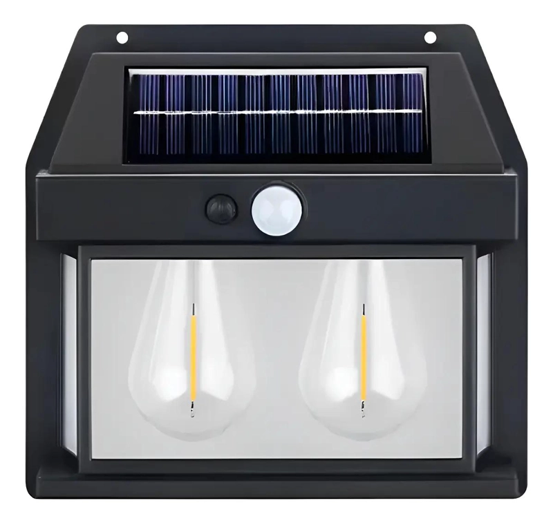 APLIQUE SOLAR VINTAGE CON SENSOR Y 2 LEDS IP65 - 1