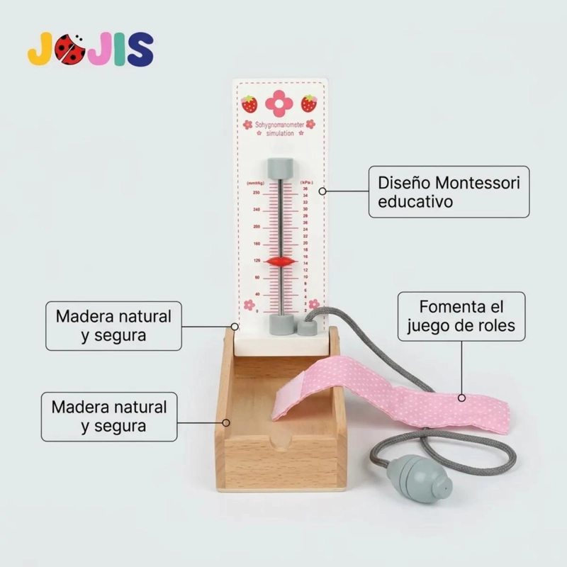 TENSIOMETRO DE MADERA DIDACTICO PARA NIÑOS - 2