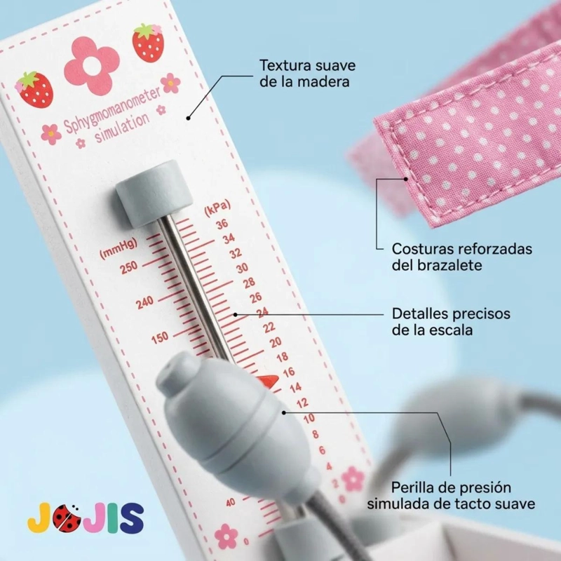 TENSIOMETRO DE MADERA DIDACTICO PARA NIÑOS - 3