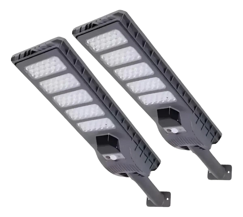 PACK 2 FOCOS SOLARES 500W RECARGABLES CON SENSOR - 1