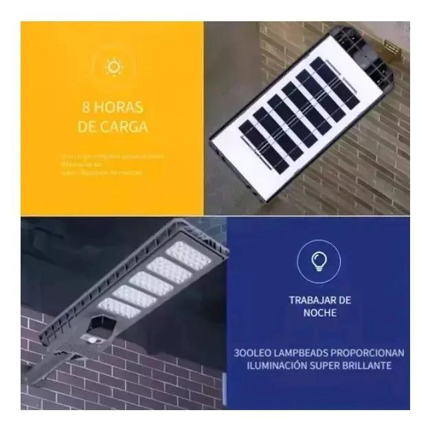 PACK 2 FOCOS SOLARES 500W RECARGABLES CON SENSOR - 3