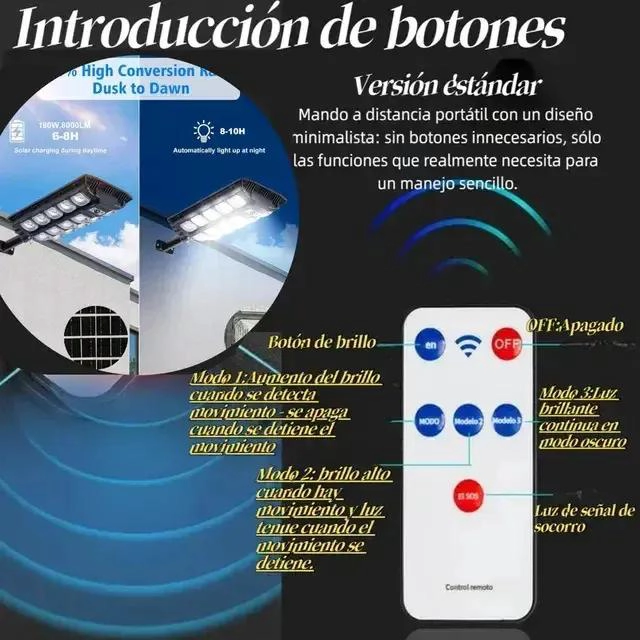 SENSOR DE MOVIMIENTO PARA ILUMINACION SOLAR ALTA POTENCIA - 4