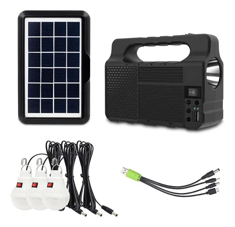 KIT SOLAR EMERGENCIA CAMPING CON 3 AMPOLLETAS USB - 5