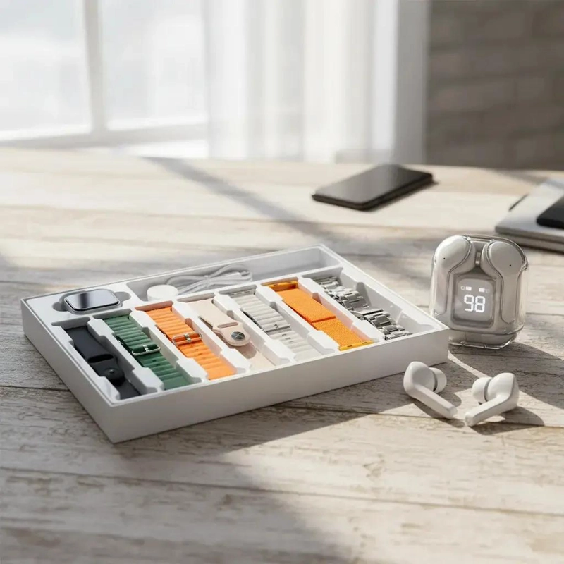 GENÉRICO KIT SMARTWATCH D96 PLUS CON AUDIFONOS INALAMBRICOS