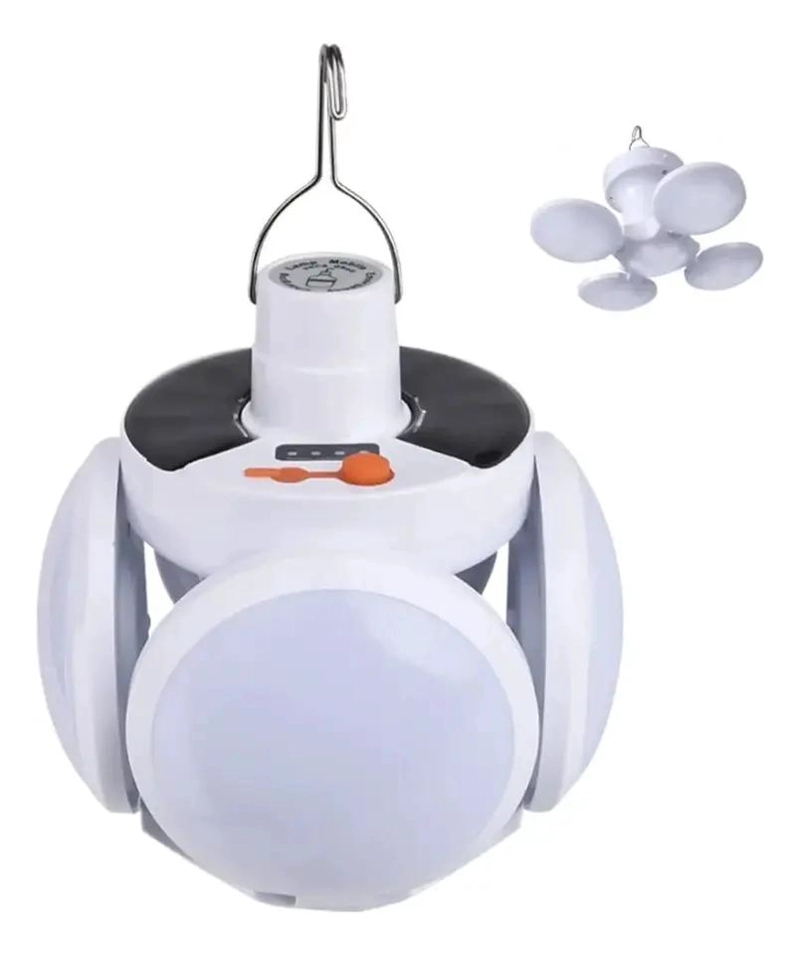 PACK 4 AMPOLLETAS LED SOLARES RECARGABLES 40W - 2