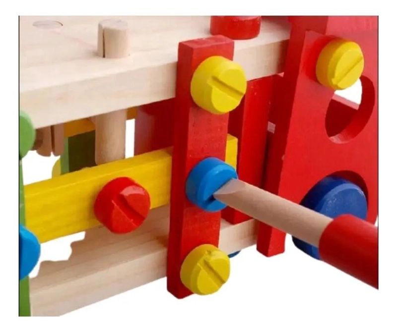 CAMION DIDACTICO DE MADERA CON HERRAMIENTAS PARA NIÑOS - 4