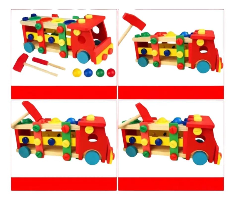 CAMION DIDACTICO DE MADERA CON HERRAMIENTAS PARA NIÑOS - 5