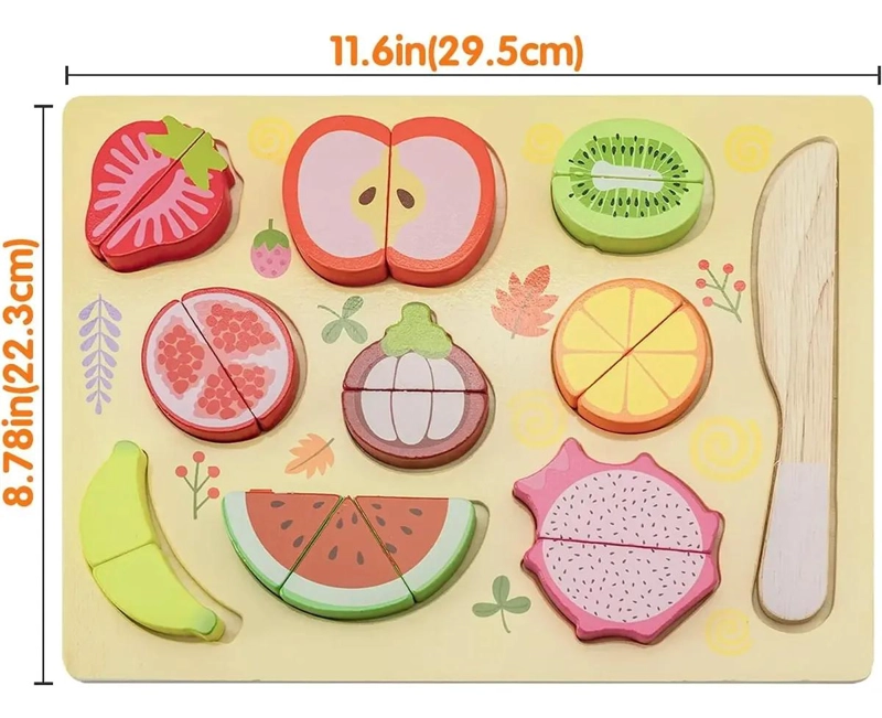 JUEGO DE PUZZLES DE MADERA CORTA FRUTAS 10 PIEZAS - 3