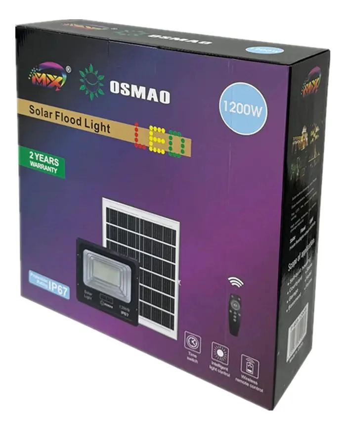 FOCO SOLAR 1200W CON PANEL Y CONTROL REMOTO - 4