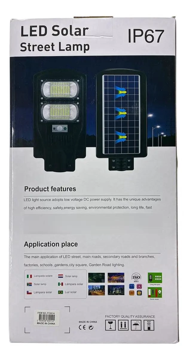FOCO SOLAR LED 100W PARA EXTERIORES CON CONTROL REMOTO - 5