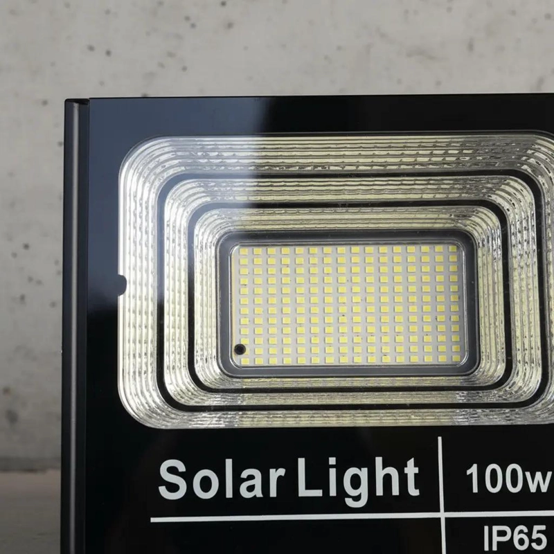 FOCO SOLAR 100W CON PANEL Y CONTROL LED IMPERMEABLE - 4