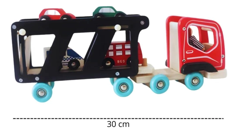 CAMION EDUCATIVO DE MADERA PARA AUTOS MONTESSORI - 5